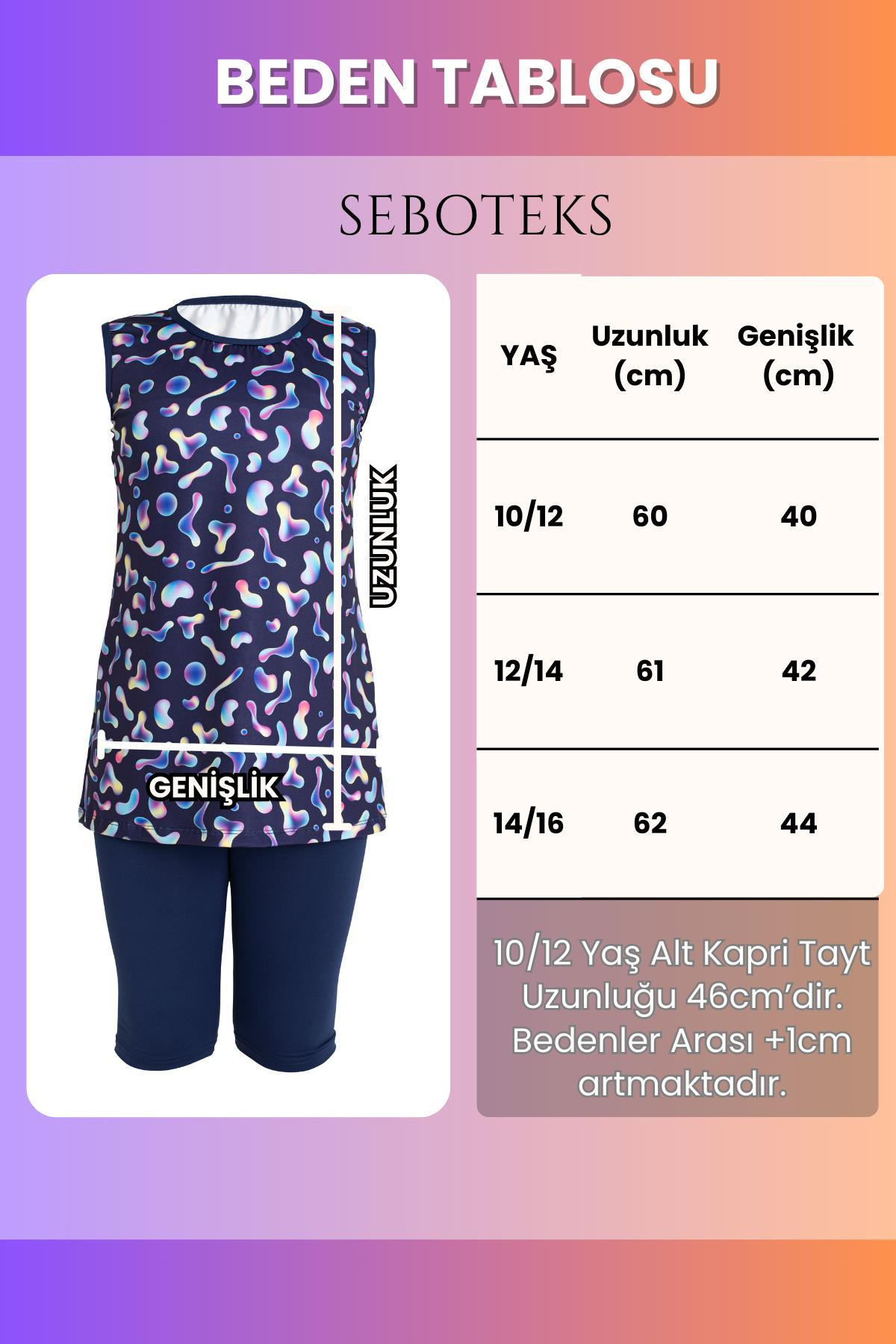 SEBOTEKS Kolsuz Taytlı Kız Çocuk Mayo 3508