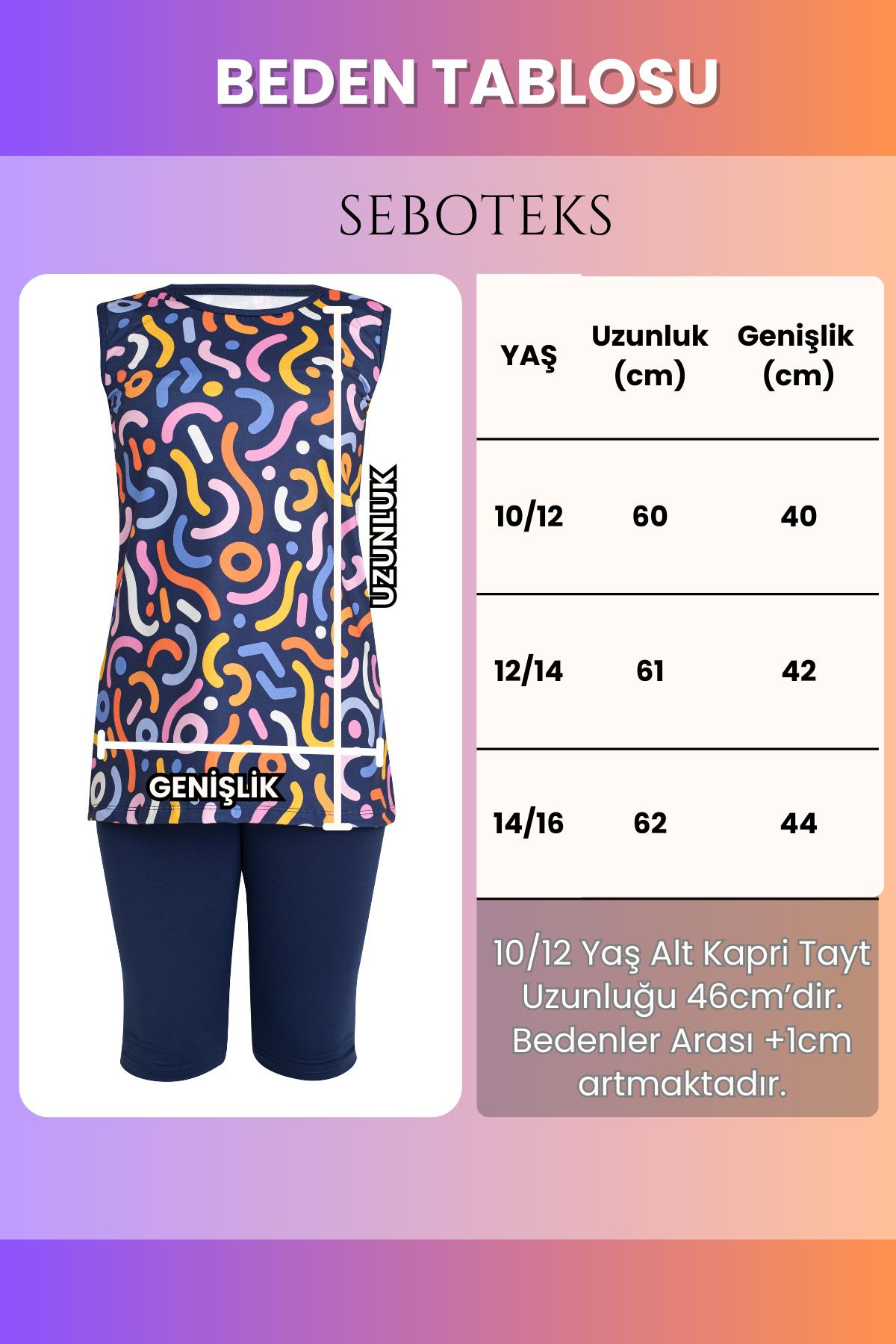 SEBOTEKS Kolsuz Taytlı Kız Çocuk Mayo 3502