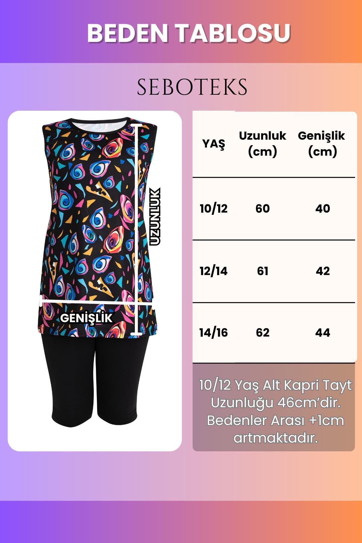 SEBOTEKS Kolsuz Taytlı Kız Çocuk Mayo 3500