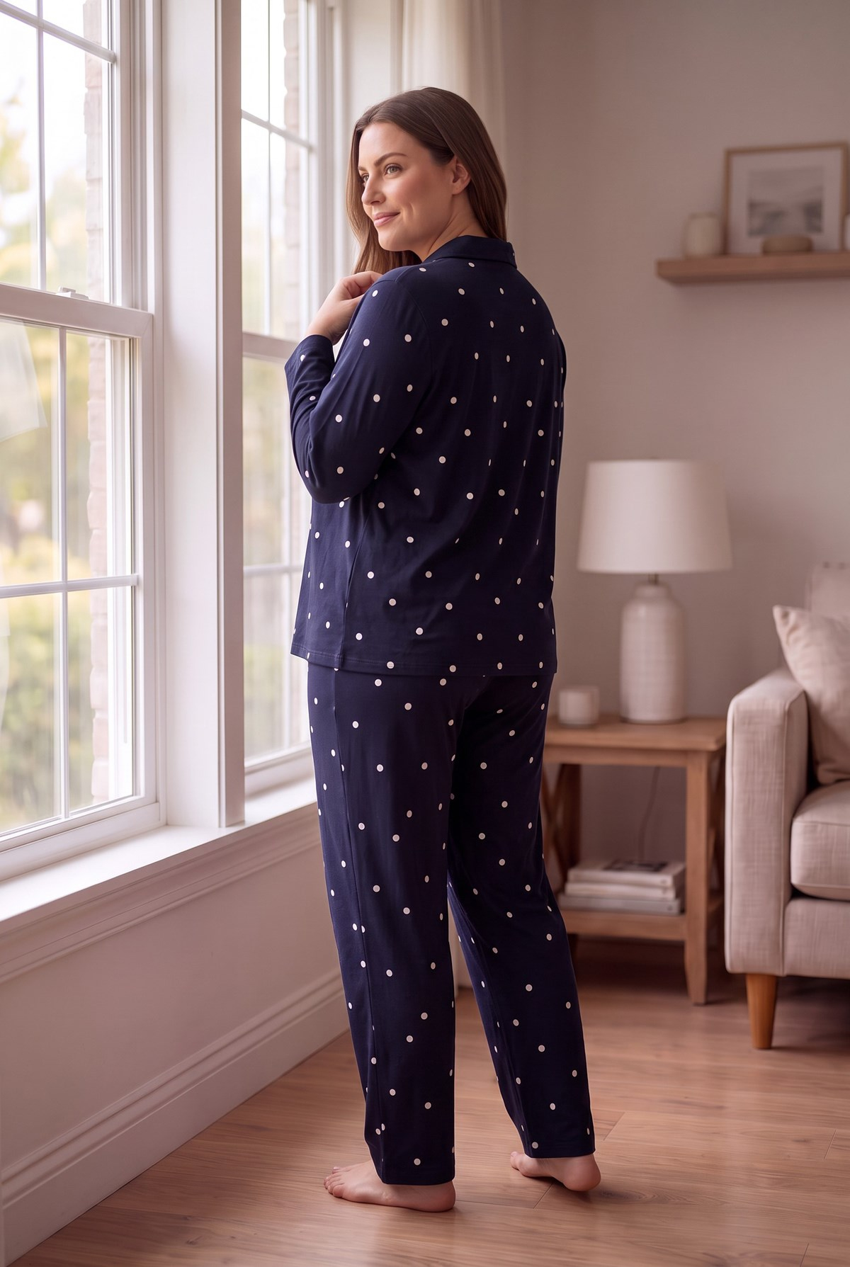 Süet Kumaş Önden Düğmeli Büyük Beden Kadın Pijama Takımı 2800