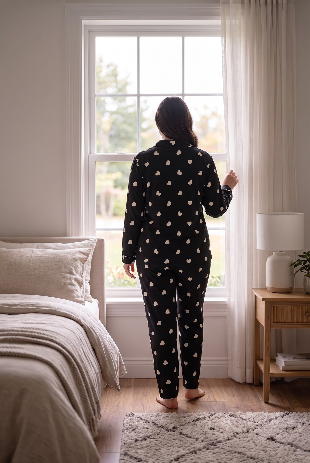 Süet Kumaş Önden Düğmeli Büyük Beden Kadın Pijama Takımı 2800