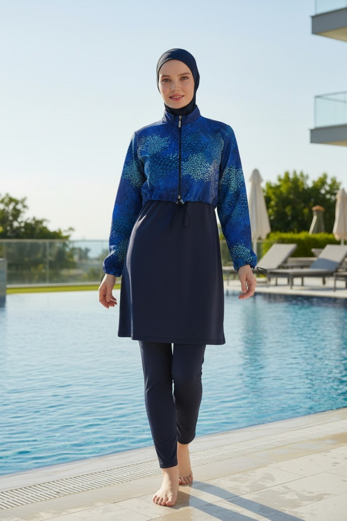 Tam Kapalı Crop Model 6 Parça Tesettür Mayo 25292