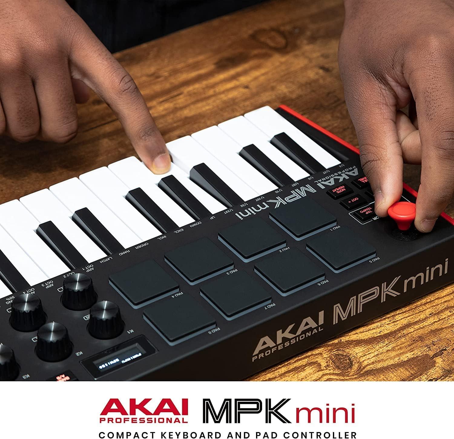 AKAİ MPK MİNİ3 25 Tuşlu Siyah Profesyonel Midi Klavye