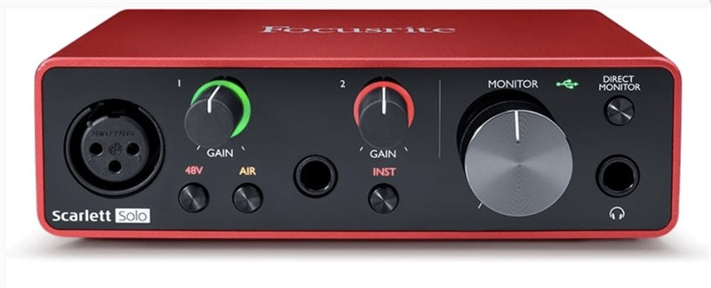 Akg P220 + Focusrite Scarlet Solo + Akg K52 + Provoice Stand ,Kablo ve Yalıtım Paneli Kayıt Seti