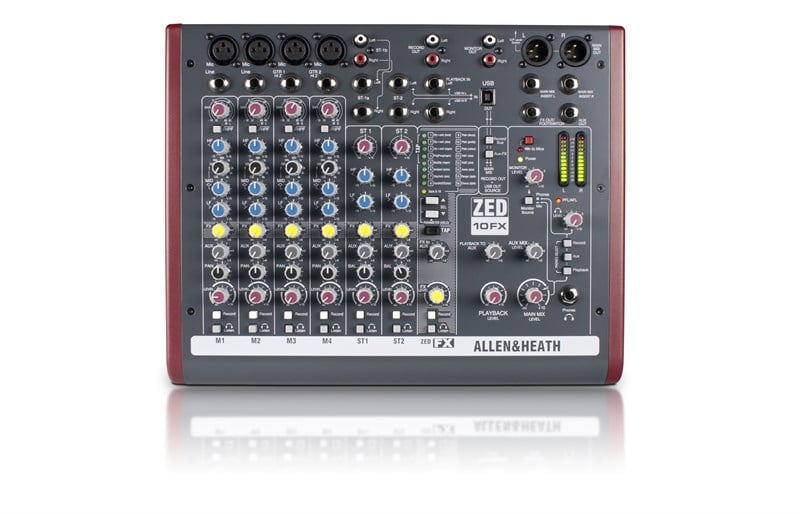 Allen Heath ZED-10FX 10 Kanal Efektli Usb Girişli Deck Mikser