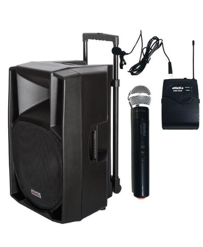 Aneka Ank 415 WR-400EY 15'' 400 Watt Taşınabilir Çek Çekli Seyyar Ses Sistemi