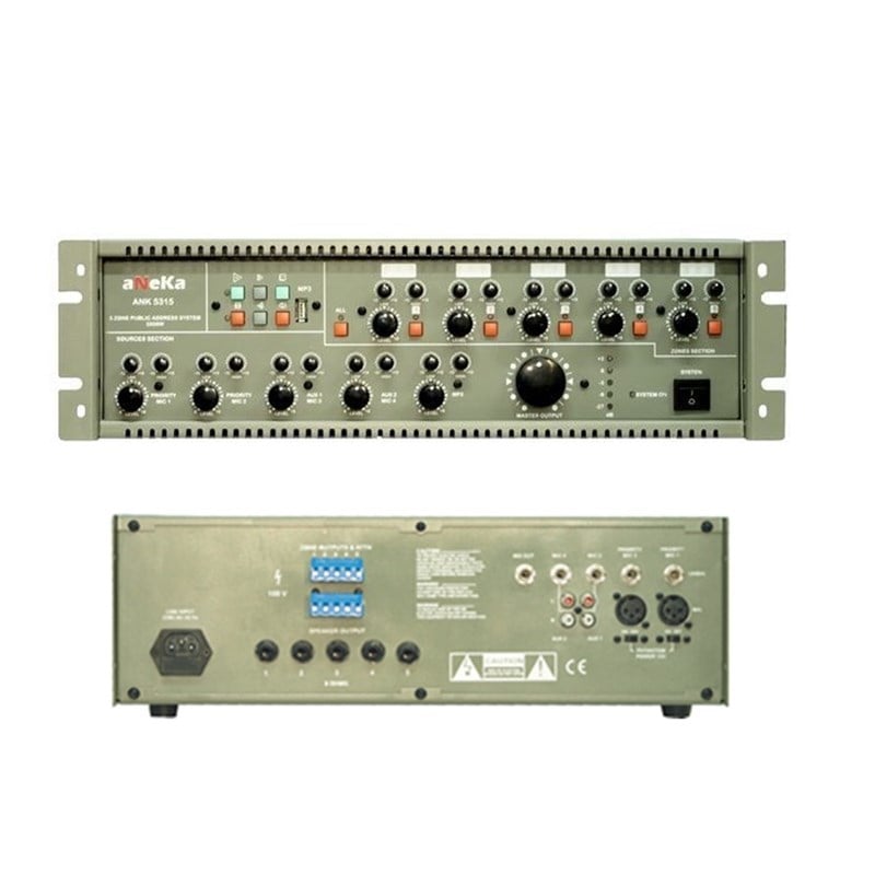 Aneka ANK 5215 250W 100V 5 Bölge Anfili Mikser