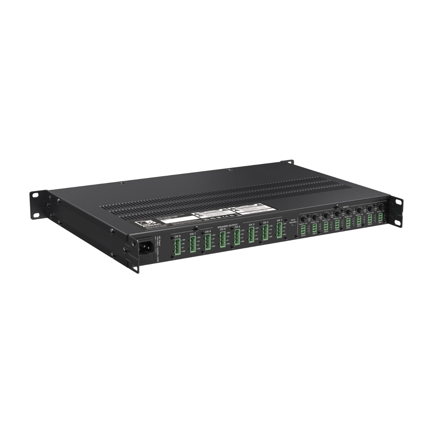 AUDAC CEP803 8 Kanallı 8 x 30 Watt Class-D Güç Amplifikatörü