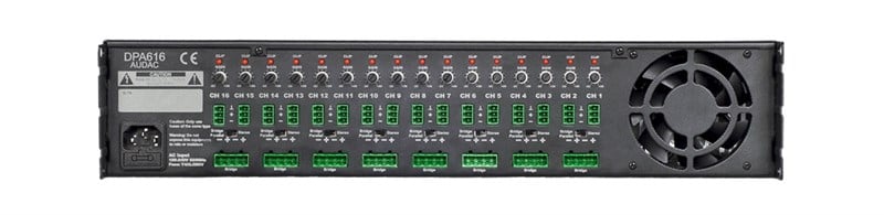 Audac DPA616 16x60W 4 ohm Class-D Güç Amplifikatörü