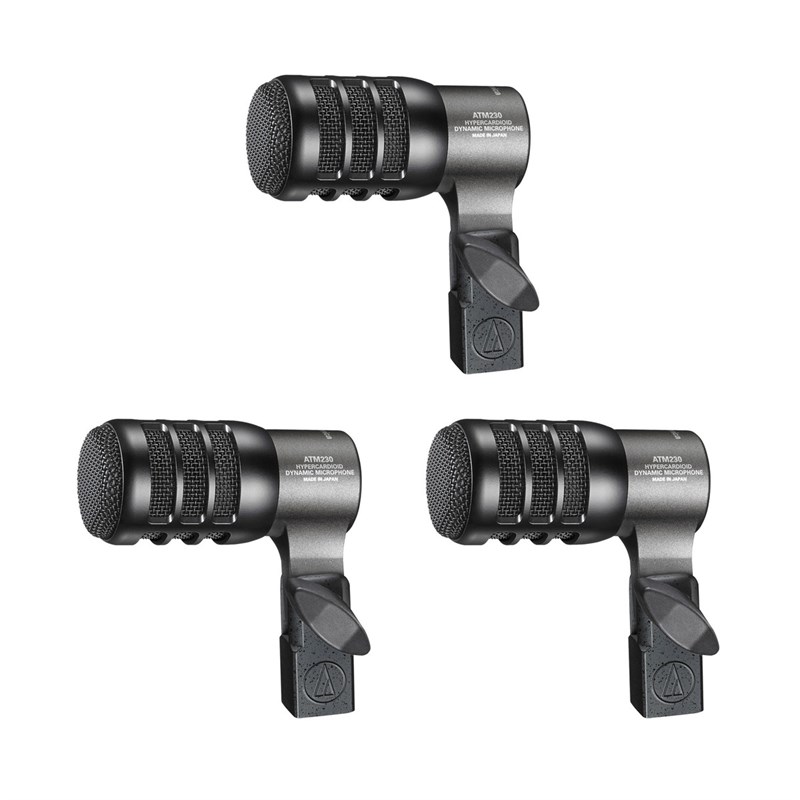 Audio Technica ATM230PK Hypercardioid dynamic instrument microphone 3 pack