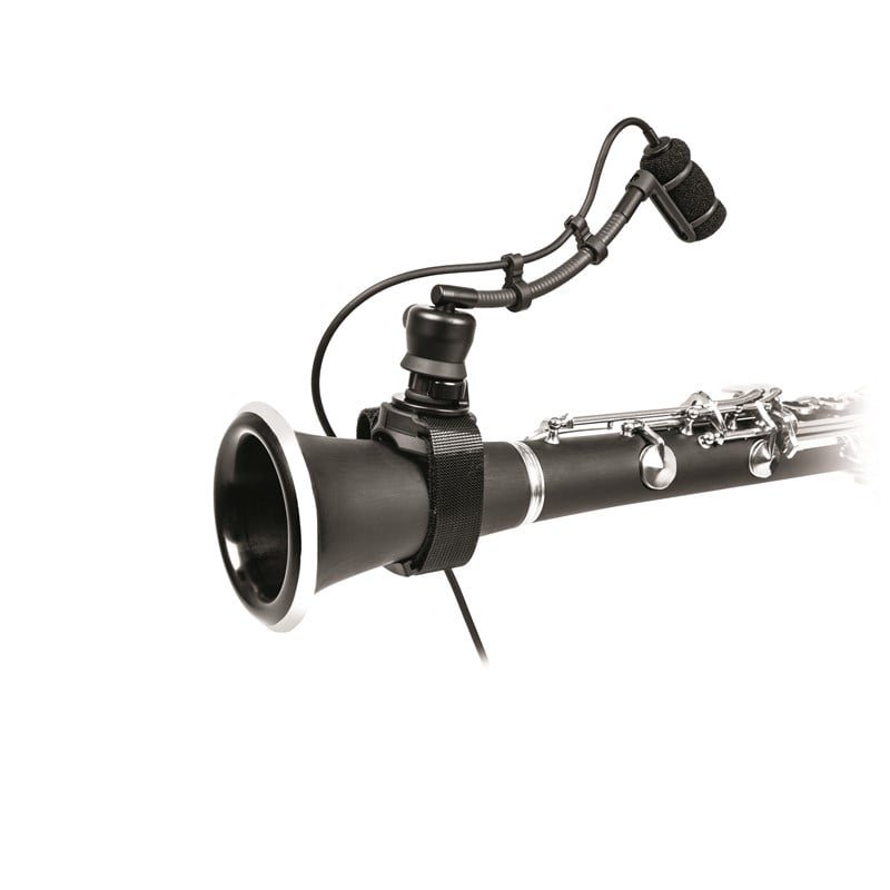 Audio Technica ATM350W Cardioid Condenser Instrument Microphone with Woodwind Mounting System