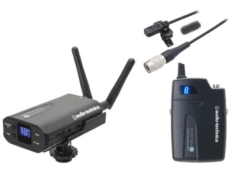 Audio Technica ATW-1701P Kamera için Kablosuz Alıcı Verici Yaka Mikrofon Kiti