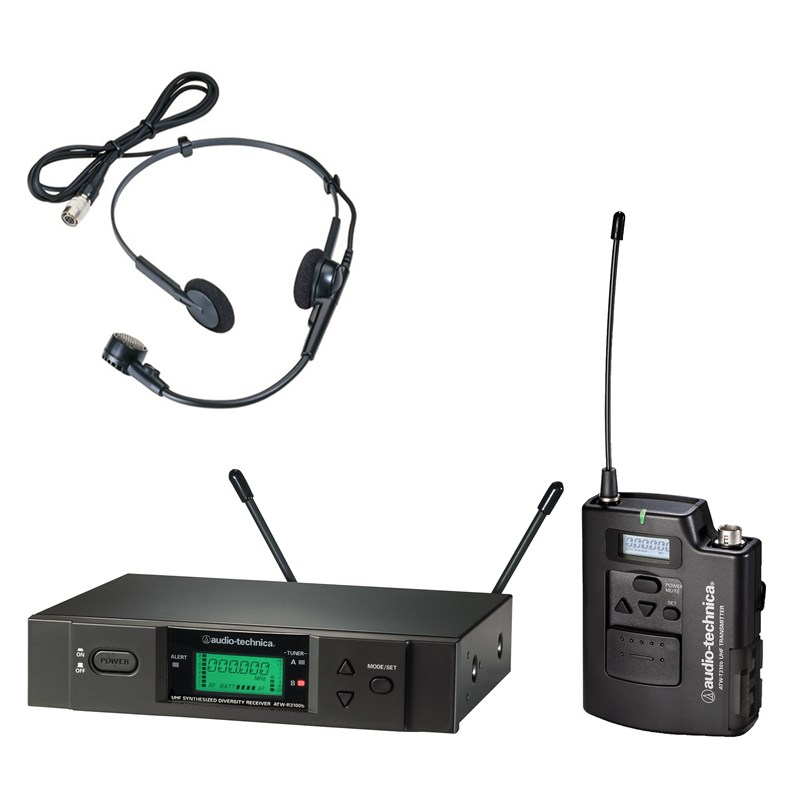 Audio Technica ATW-3110B/H UniPak system with PRO8HEcW 52 channel