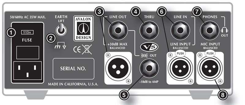 AVALON V5 Mikrofon Preamplifier/DI