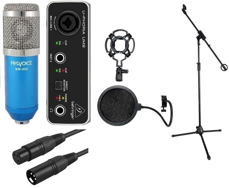 Behringer Bronz Ev Studyo Kayıt Paketi Mavi