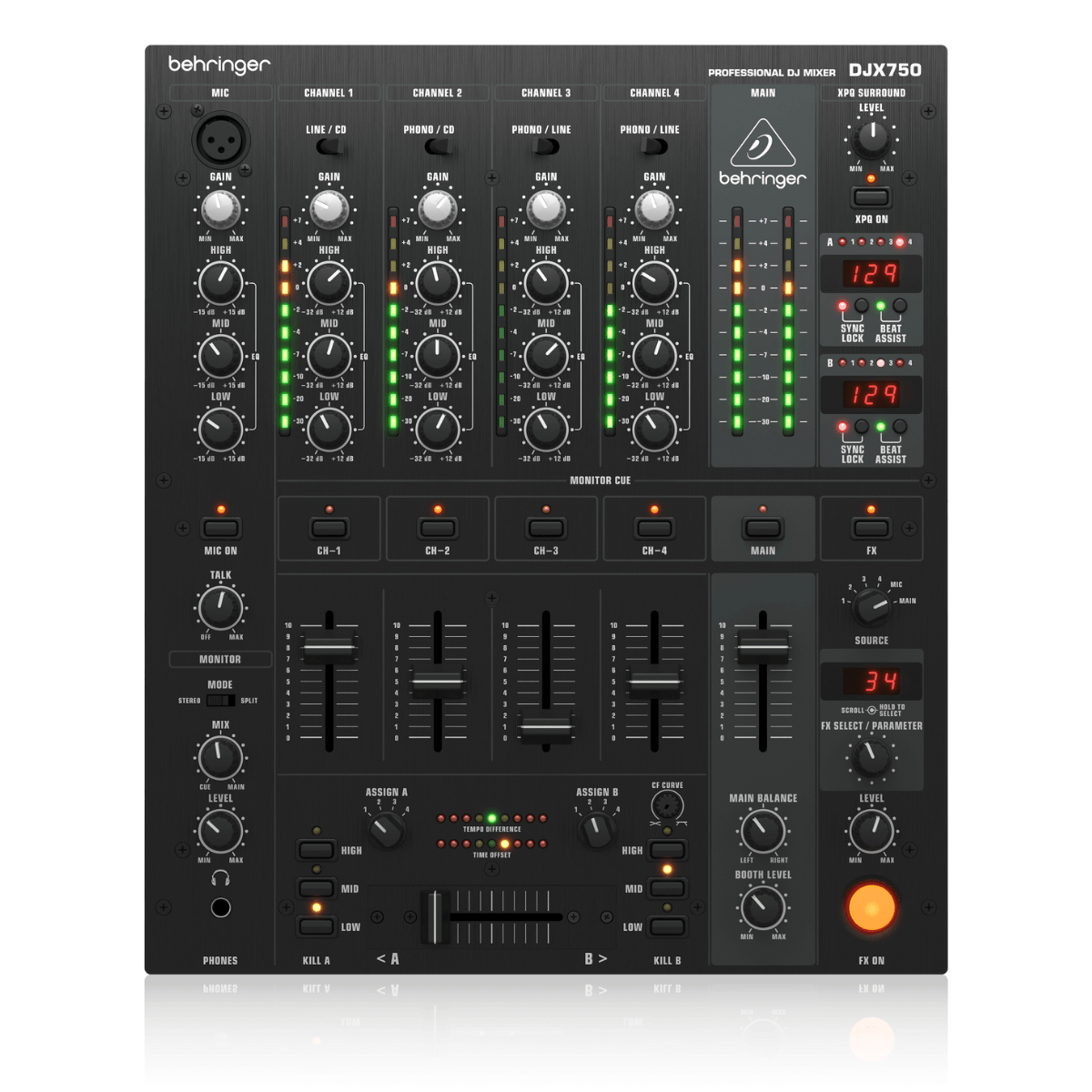 Behringer DJX750 Profesyonel 5 Kanallı DJ Mikser