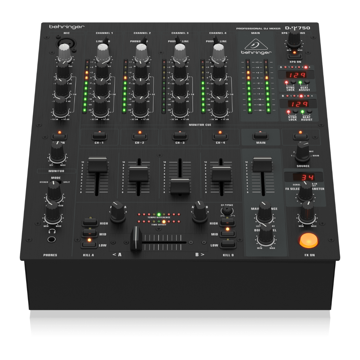 Behringer DJX750 Profesyonel 5 Kanallı DJ Mikser