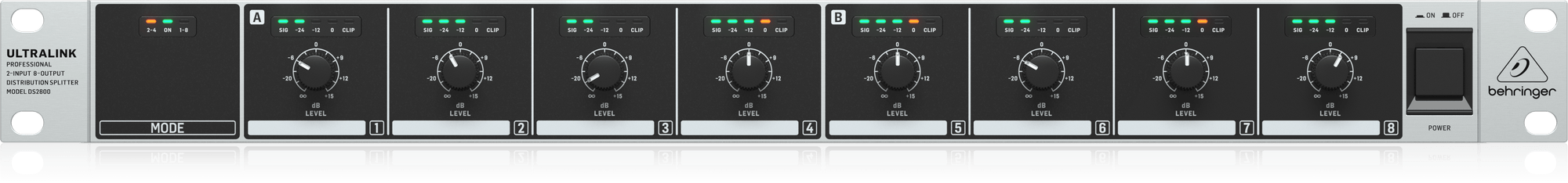Behringer DS2800 2 Giriş 8 Çıkışlı Splitter