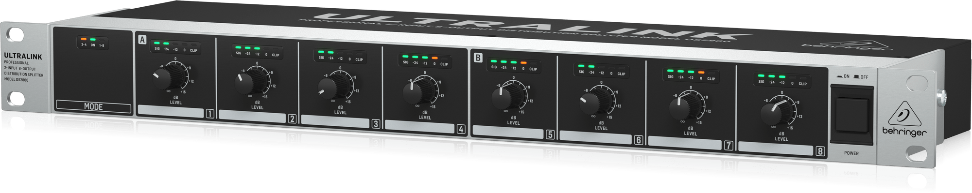 Behringer DS2800 2 Giriş 8 Çıkışlı Splitter