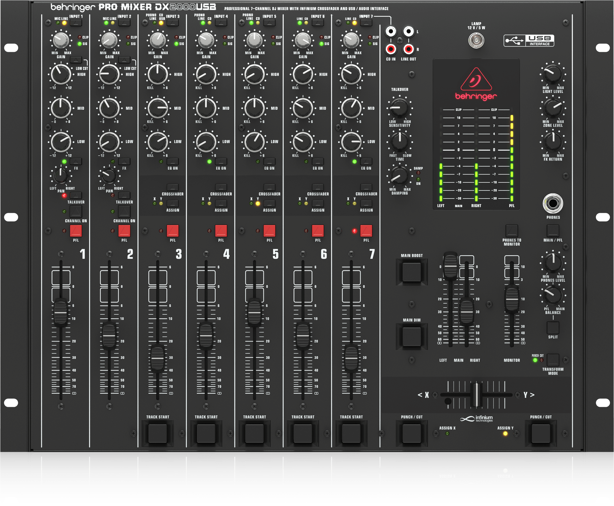 Behringer DX2000USB Profesyonel 7 Kanal DJ Mikser