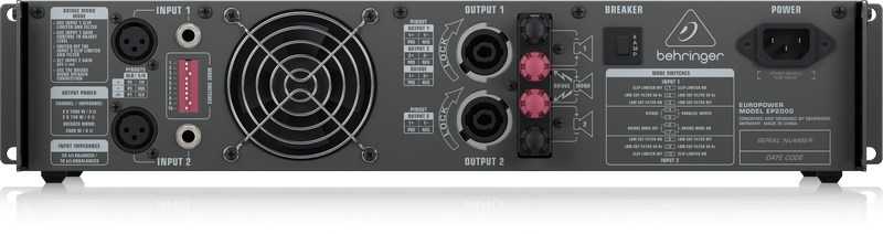Behringer Europower EP2000 2000W Stereo Power Anfi