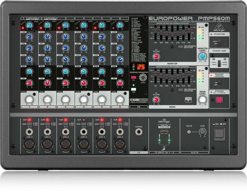 Behringer EUROPOWER PMP560M 6 Kanal 500W Power Mikser