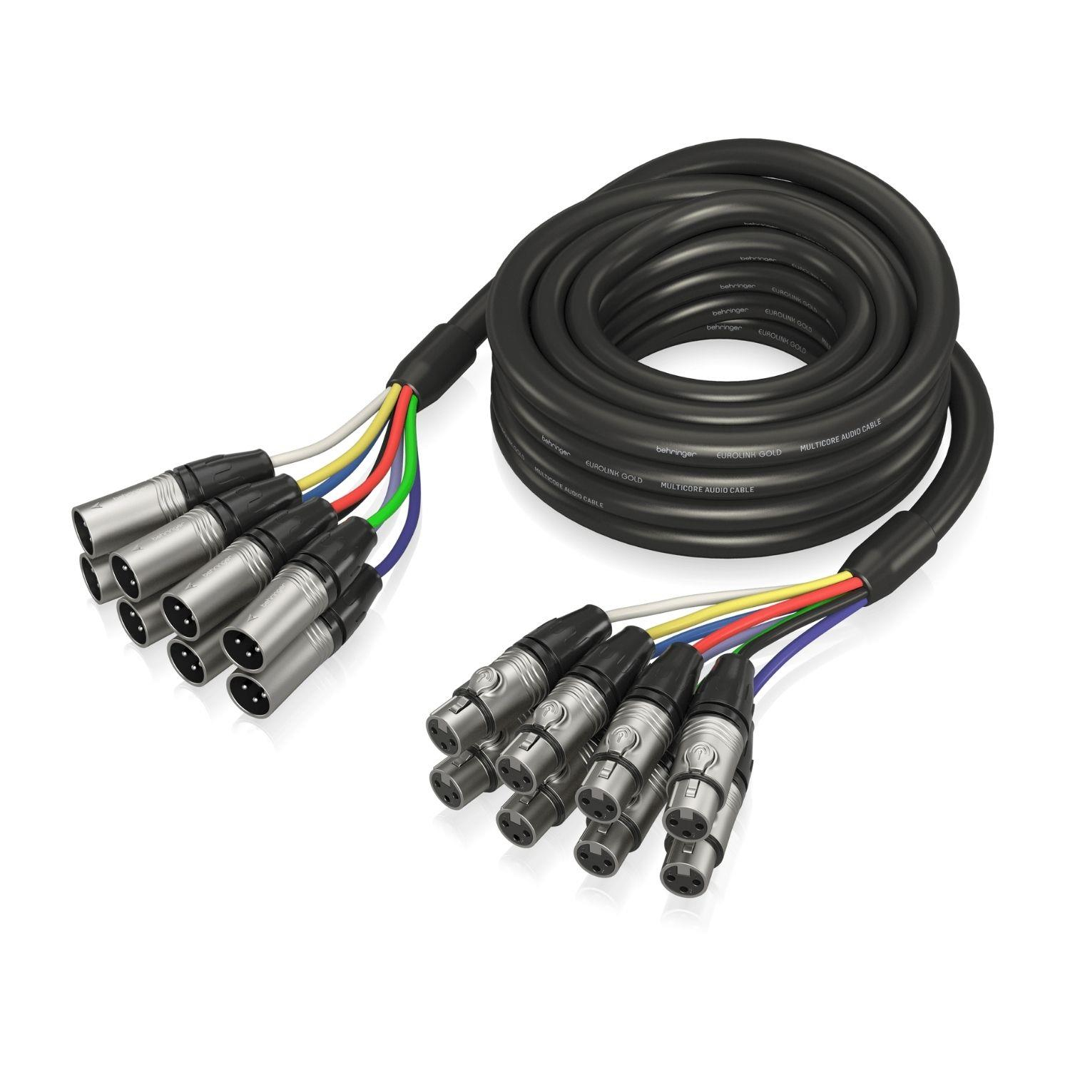 Behringer Gold Performance 5 m (16,4 ft) XLR Konnektörlü 8 Yönlü Çok Çekirdekli Kablo