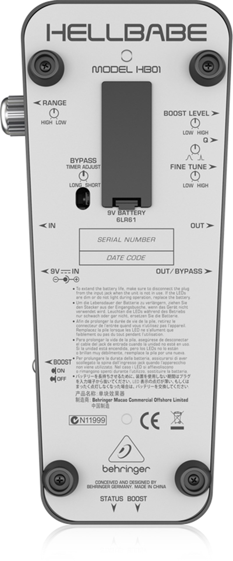 Behringer HELLBABE HB01 Efekt Pedalı