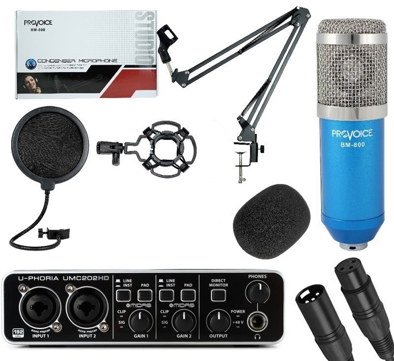 Behringer Platin Studyo Full Ses Kayıt Seti Mavi