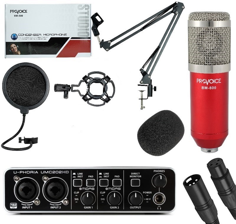 Behringer Platin Studyo Full Ses Kayıt Seti Kırmızı
