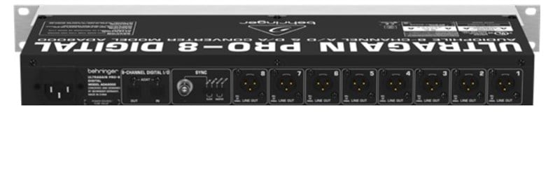 Behringer Ultragain Pro 8 Digital ADA8000 8 Kanal Mikrofon Preanfisi