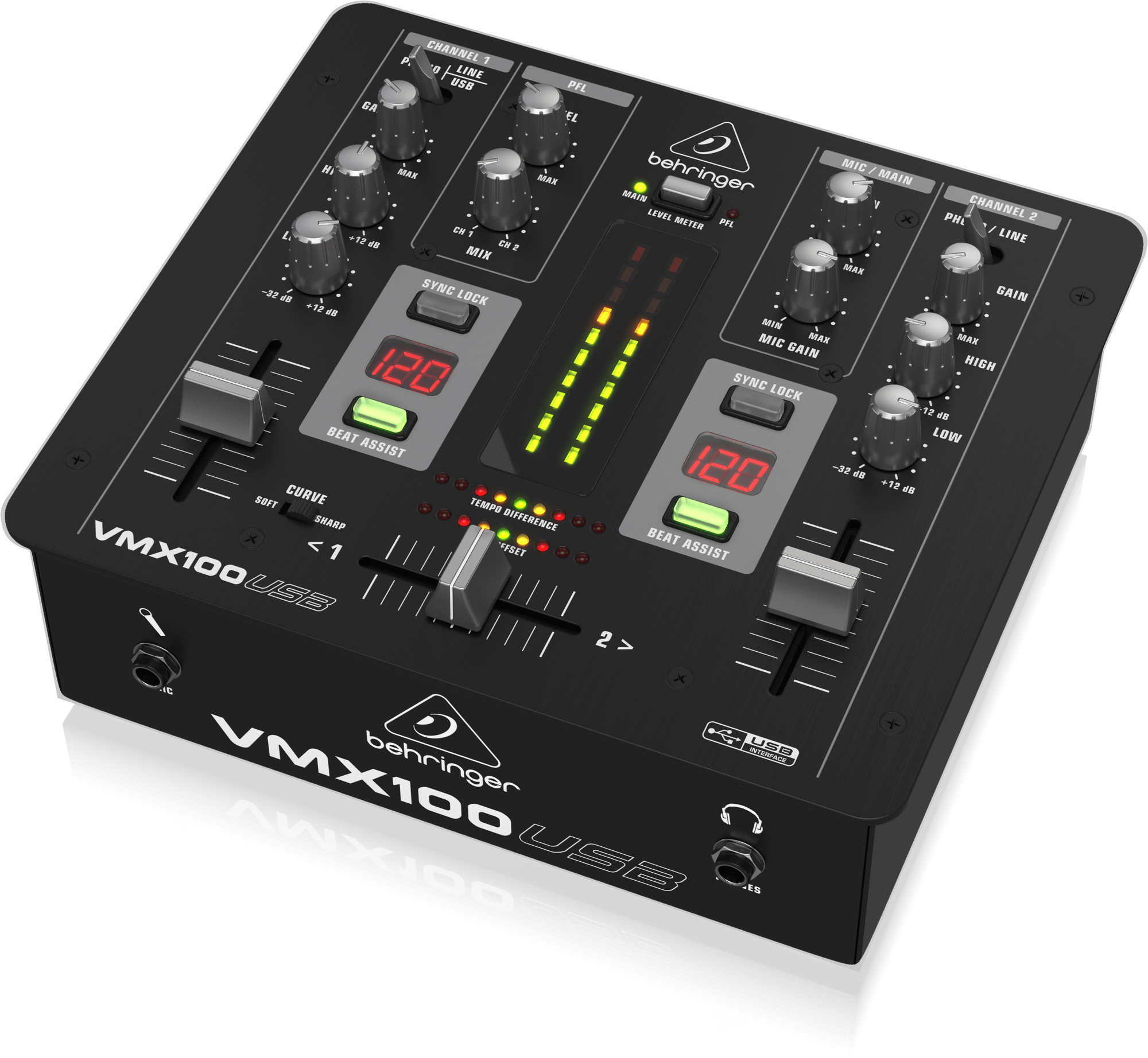Behringer VMX100USB Profesyonel 2 Kanal Dj Mikser