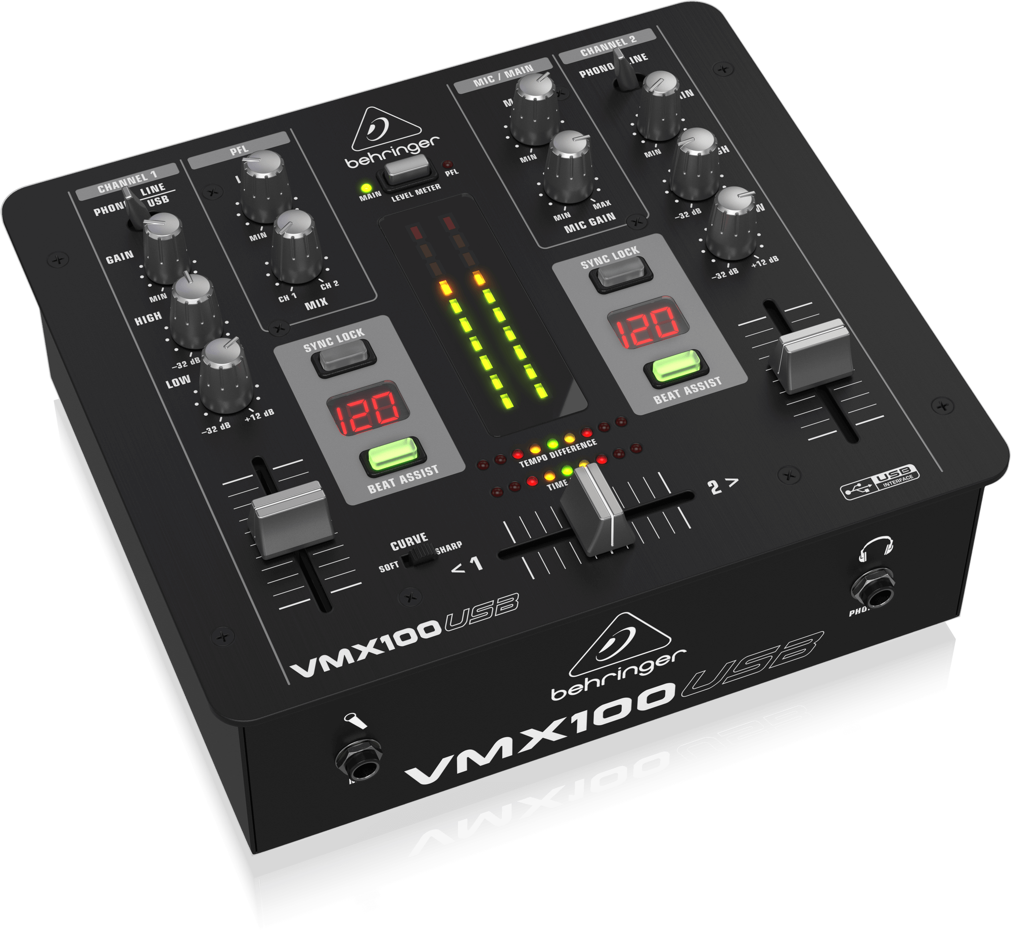 Behringer VMX100USB Profesyonel 2 Kanal Dj Mikser