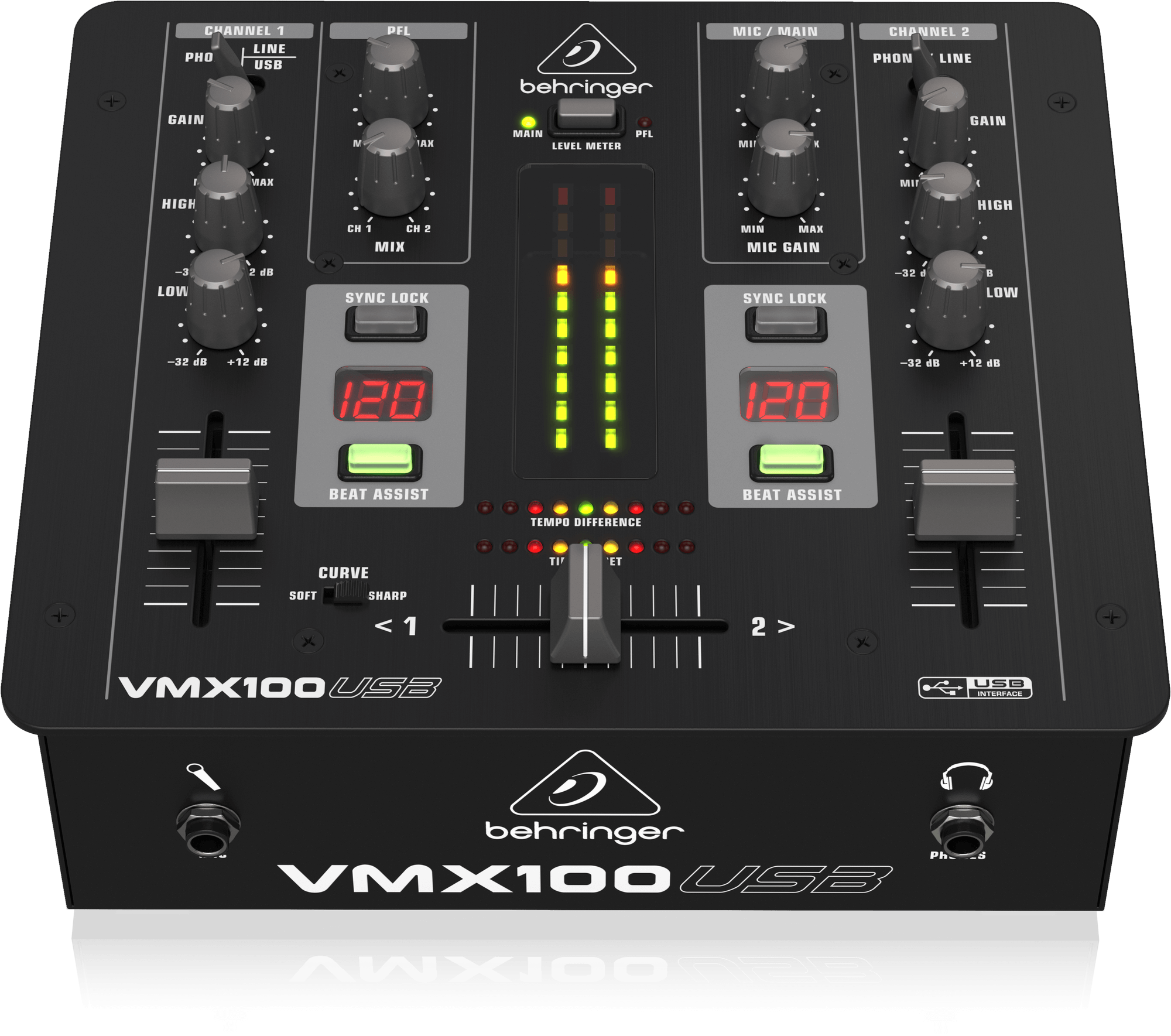 Behringer VMX100USB Profesyonel 2 Kanal Dj Mikser