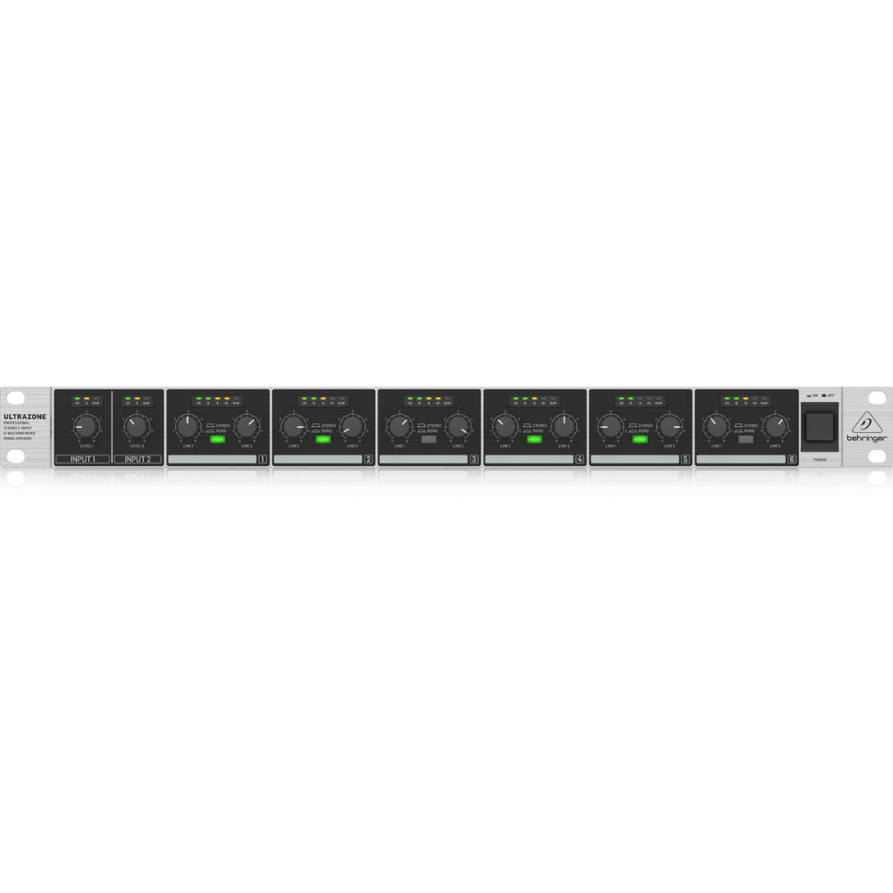 Behringer ZMX2600 2 Kanal 6 Bölgeli Rack Mikser