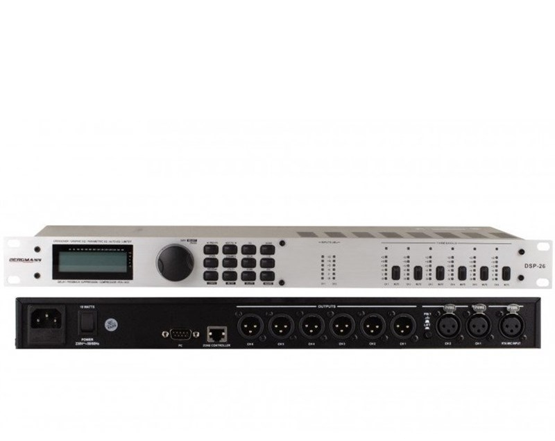 Bergmann DSP-26 2 Giriş- 6 çıkışlı DSP Prosesör - Pc Bağlantılı