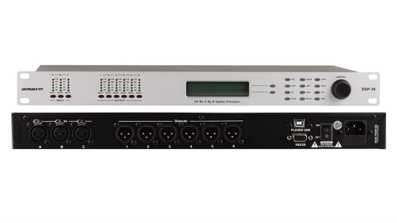 Bergmann DSP-36 6 Çıkış 3 Girişli Hoparlör Prosesör