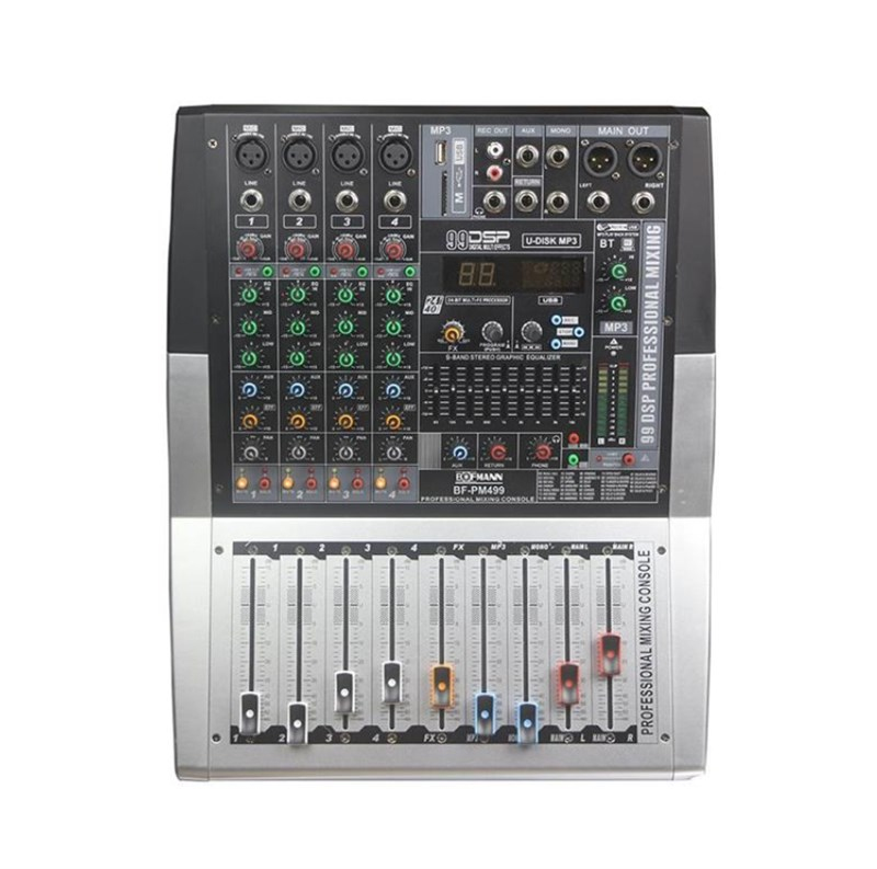 Bofman BF PM499 4 Kanal 2x150 Watt 99 DSP Power Mikser