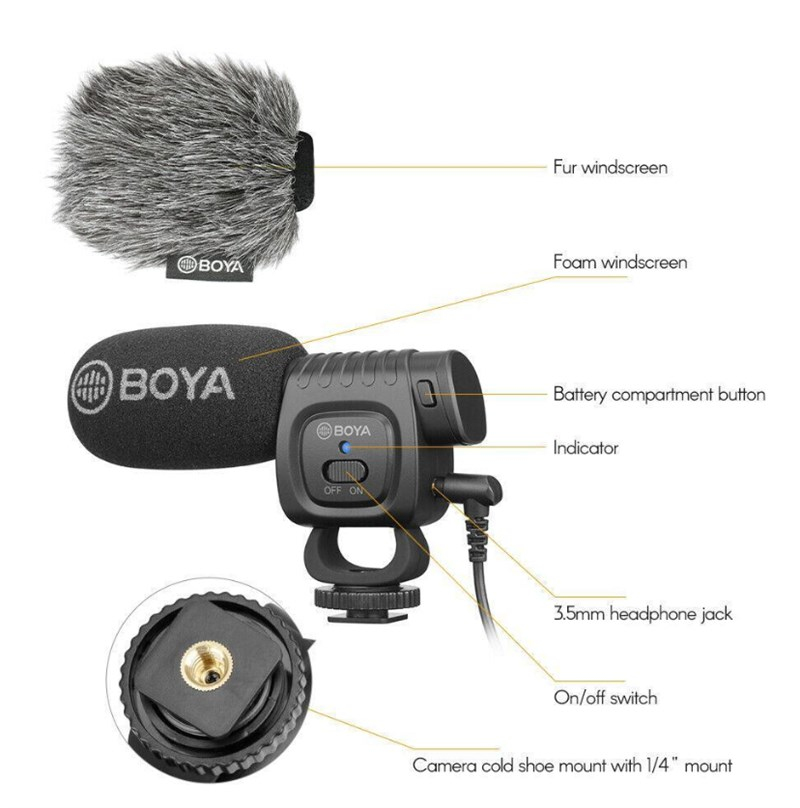 Boya BY-BM3011 Kompakt Shotgun Mikrofon 
