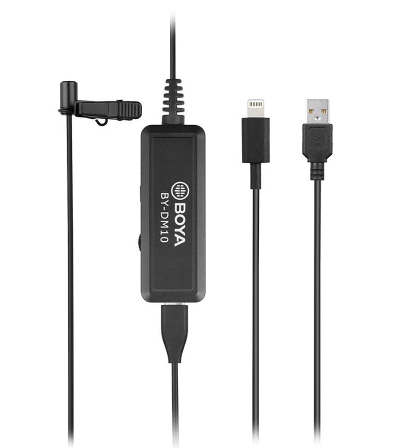 Boya BY-DM10 Ses Ayarlı PC Iphone Yaka Mikrofonu 