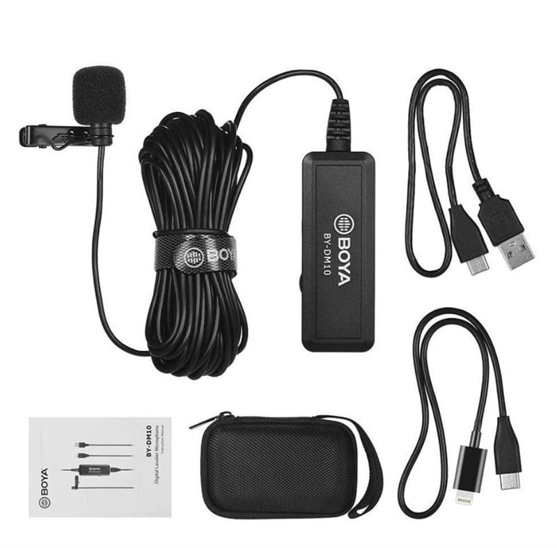 Boya BY-DM10 Ses Ayarlı PC Iphone Yaka Mikrofonu 