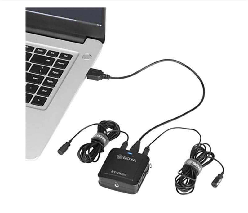 Boya BY-DM20 Dijital  Pc Telefon İkili Yaka Mikrofonu Kit