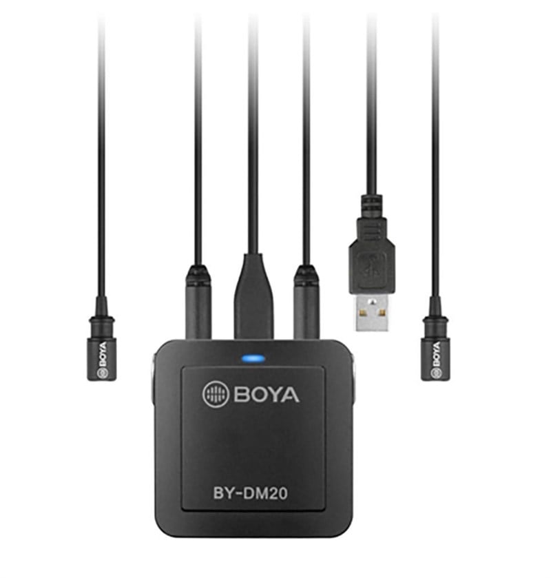 Boya BY-DM20 Dijital  Pc Telefon İkili Yaka Mikrofonu Kit