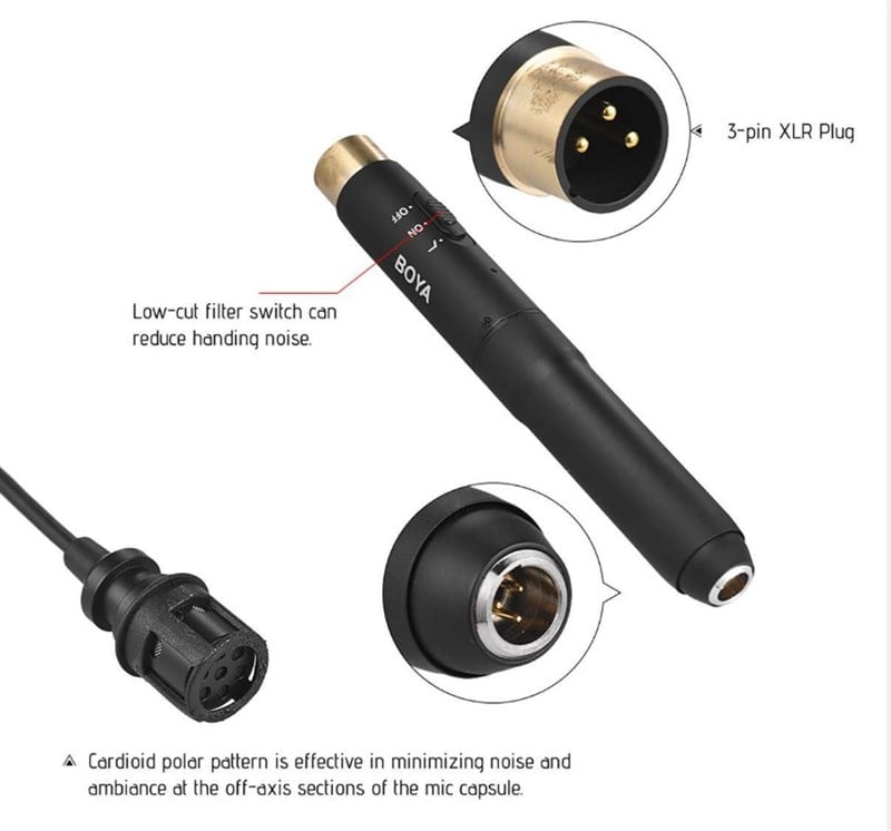 Boya BY-M11C Profesyonel XLR Yaka Mikrofonu