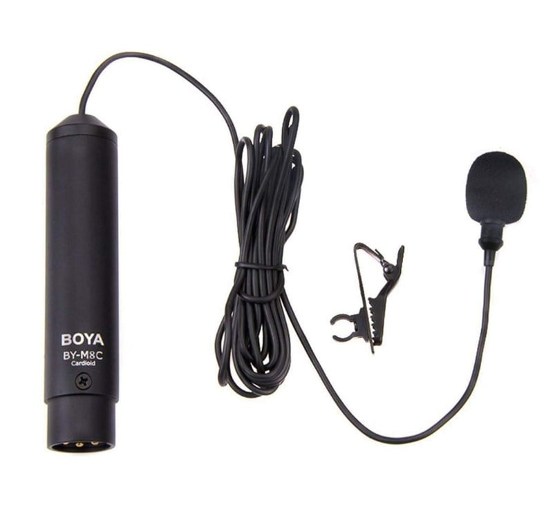 Boya BY-M8C Profesyonel Tek Yönlü XLR Yaka Mikrofonu