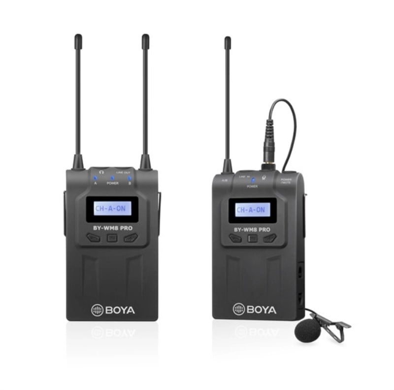 Boya BY-WM8 Pro Kit-2 Profesyonel İkili Kablosuz Yaka Mikrofonu