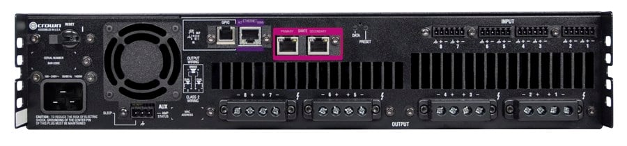 Crown DCi 8600DA 600W Ağ bağlantlı Power Amplifikatör Dante