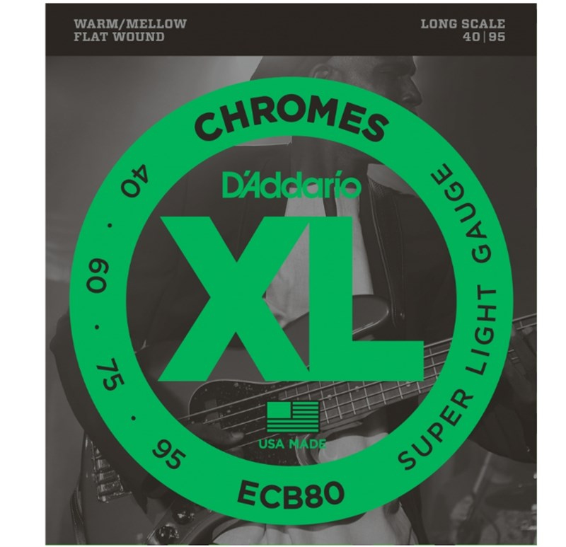 D'Addario ECB80 Bas Gitar Teli Chromes (40-95)