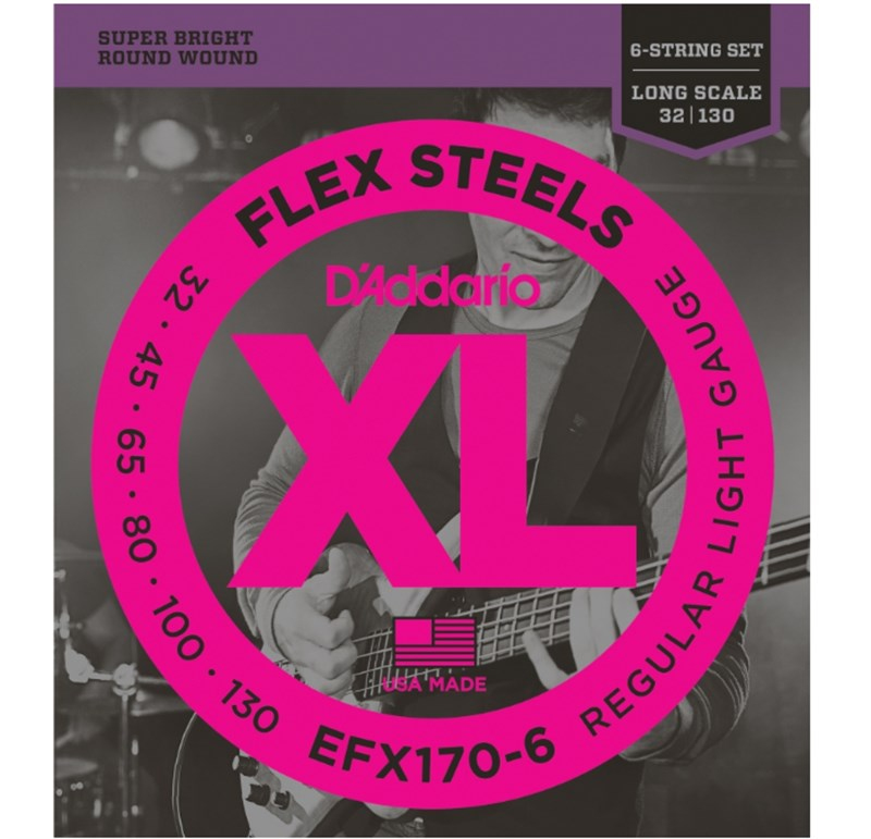 D'Addario EFX170-6 Bas Gitar Teli (32-130)