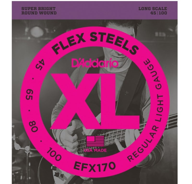 D'Addario EFX170 Bas Gitar Teli Flex Steels (45-100)